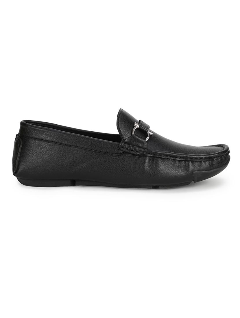 black pu slip on loafers - 17693843 - Zoom Image - 2