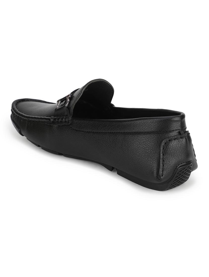 black pu slip on loafers - 17693843 - Zoom Image - 3