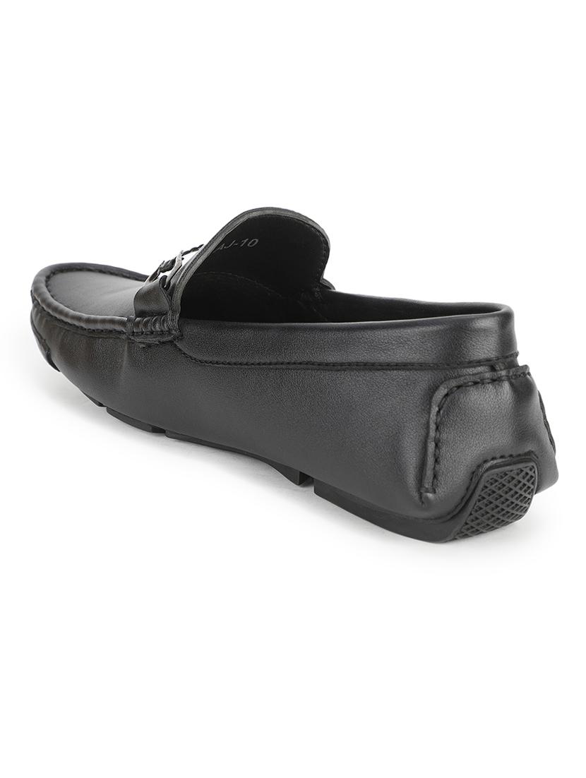 black pu slip on loafers - 17693846 - Zoom Image - 3