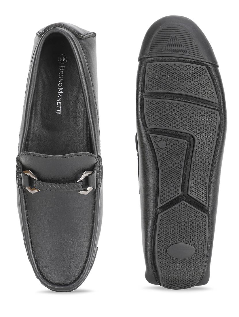 black pu slip on loafers - 17693846 - Zoom Image - 4
