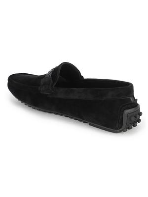 black suede slip on loafers - 17693864 - Standard Image - 3