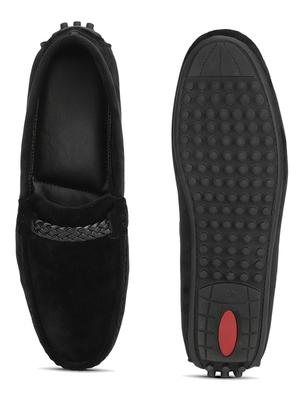 black suede slip on loafers - 17693864 - Standard Image - 4