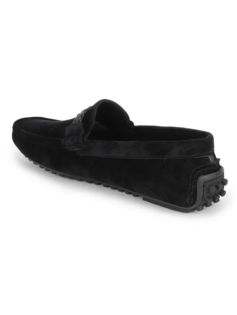 black suede slip on loafers - 17693864 - Zoom Image - 3