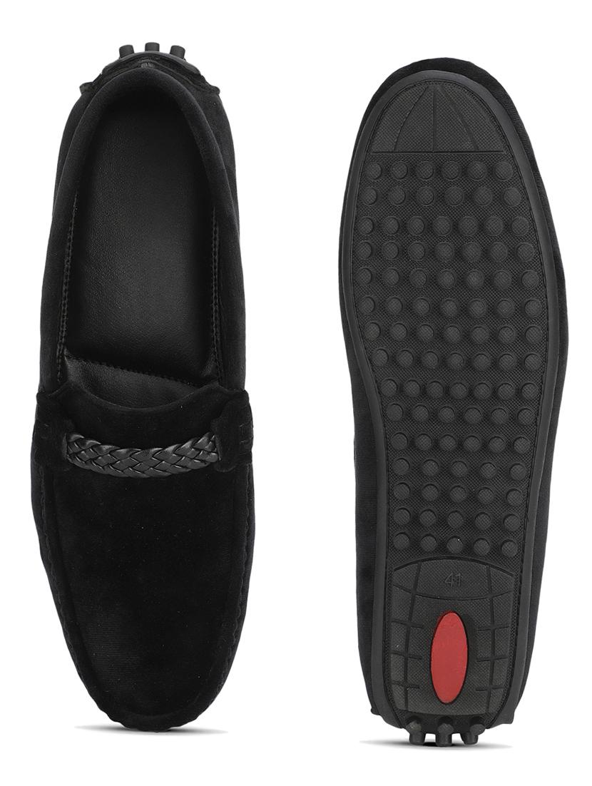 black suede slip on loafers - 17693864 - Zoom Image - 4