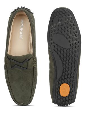 green suede slip on loafers - 17693878 - Standard Image - 4