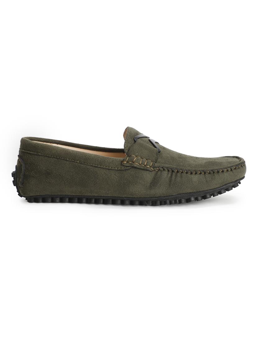 green suede slip on loafers - 17693878 - Zoom Image - 2