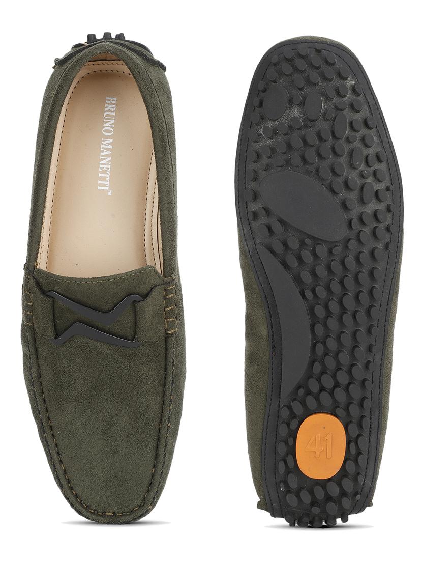 green suede slip on loafers - 17693878 - Zoom Image - 4