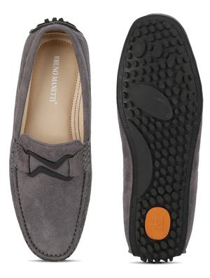 grey suede slip on loafers - 17693879 - Standard Image - 4