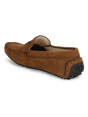 beige suede slip on loafers - 17693880 - Standard Image - 3