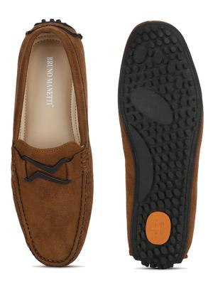 beige suede slip on loafers - 17693880 - Standard Image - 4