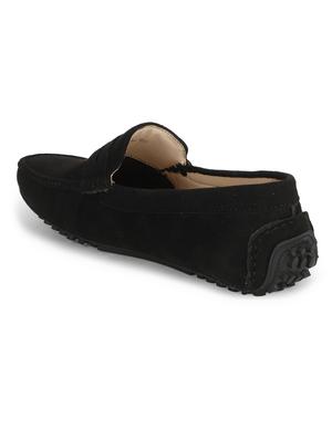 black suede slip on loafers - 17693881 - Standard Image - 3