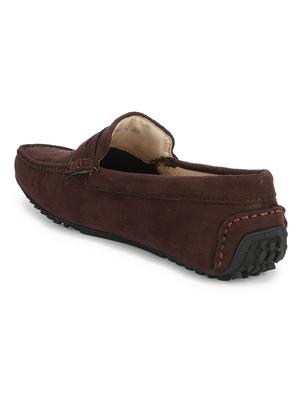 brown suede slip on loafers - 17693882 - Standard Image - 3