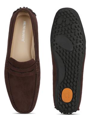 brown suede slip on loafers - 17693882 - Standard Image - 4