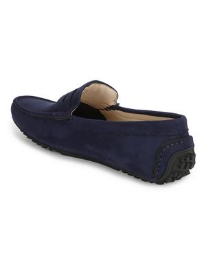 blue suede slip on loafers - 17693883 - Standard Image - 3