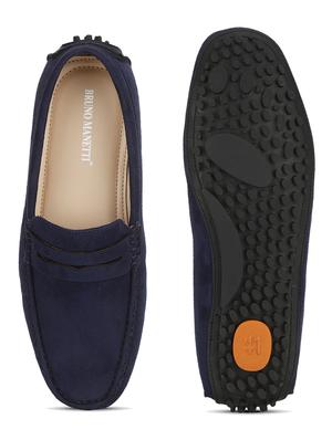 blue suede slip on loafers - 17693883 - Standard Image - 4