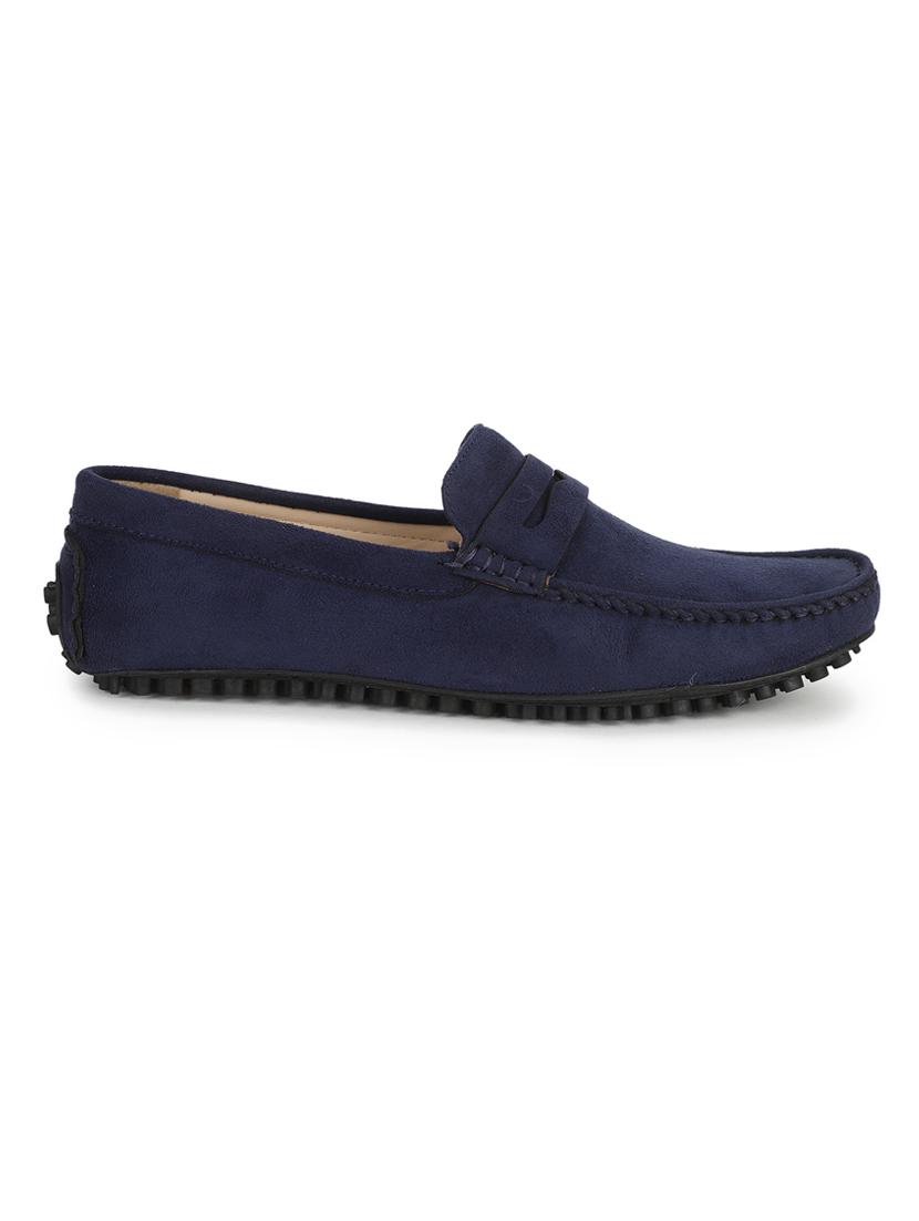blue suede slip on loafers - 17693883 - Zoom Image - 2