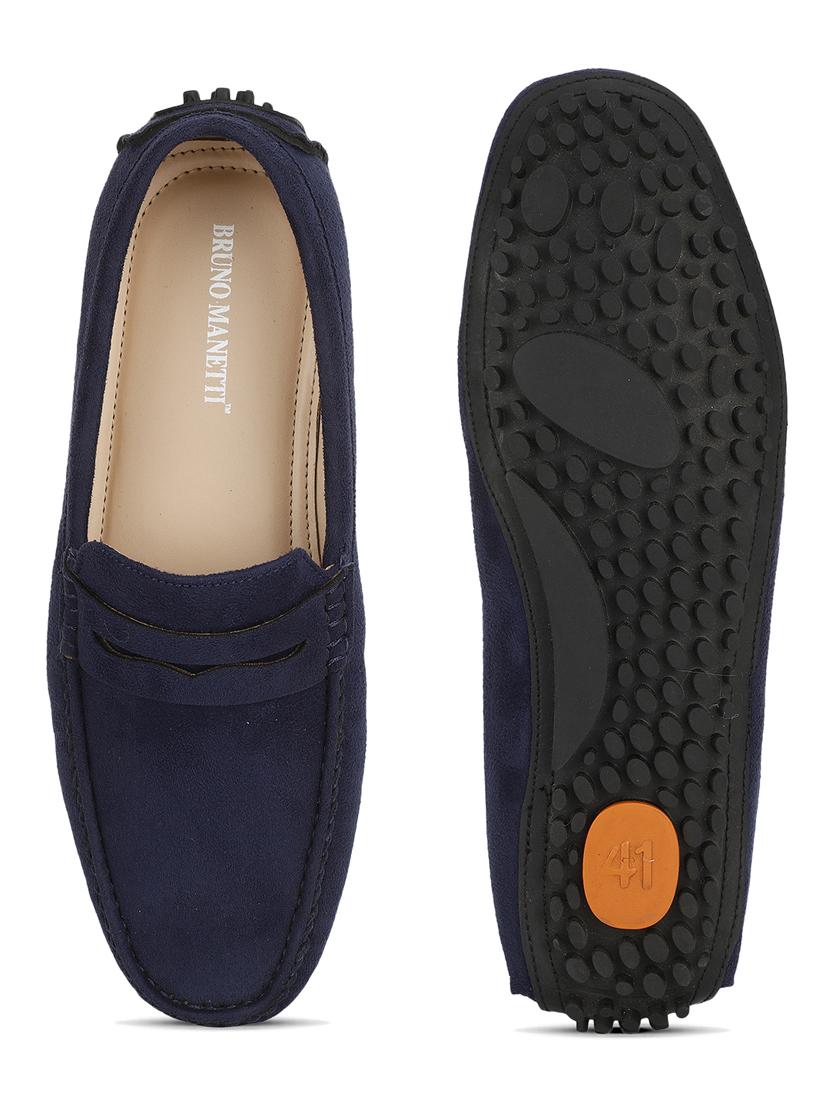 blue suede slip on loafers - 17693883 - Zoom Image - 4
