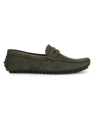 green suede slip on loafers - 17693885 - Standard Image - 2