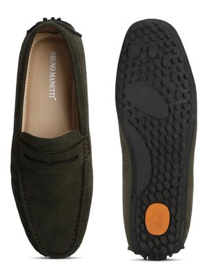 green suede slip on loafers - 17693885 - Standard Image - 4