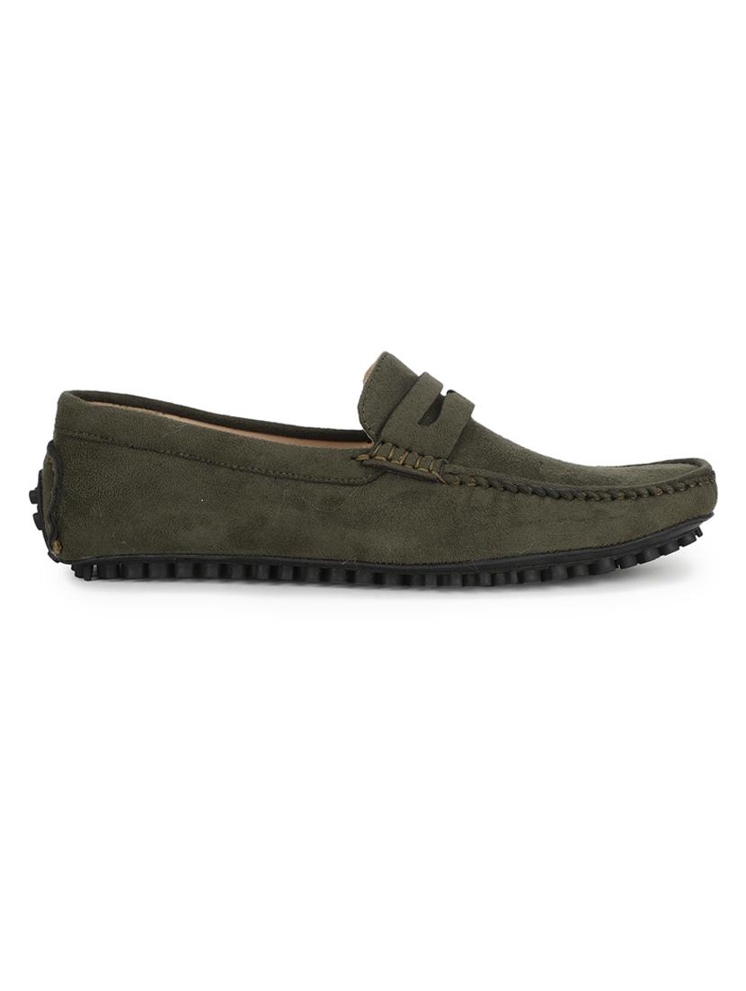 green suede slip on loafers - 17693885 - Zoom Image - 2