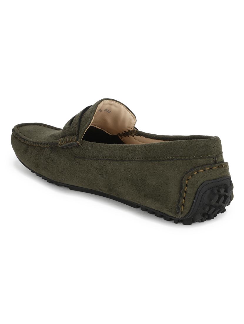 green suede slip on loafers - 17693885 - Zoom Image - 3