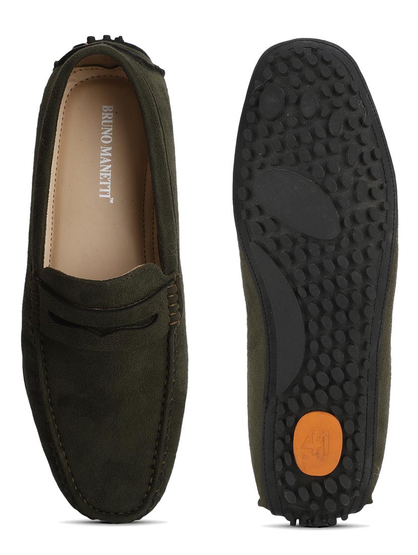 green suede slip on loafers - 17693885 - Zoom Image - 4