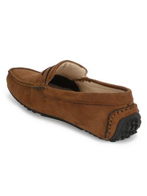 beige suede slip on loafers - 17693887 - Standard Image - 3