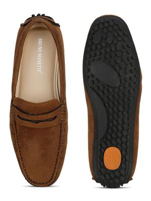 beige suede slip on loafers - 17693887 - Standard Image - 4
