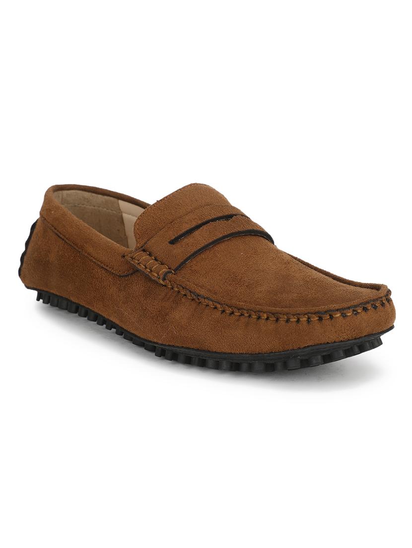 beige suede slip on loafers - 17693887 - Zoom Image - 1