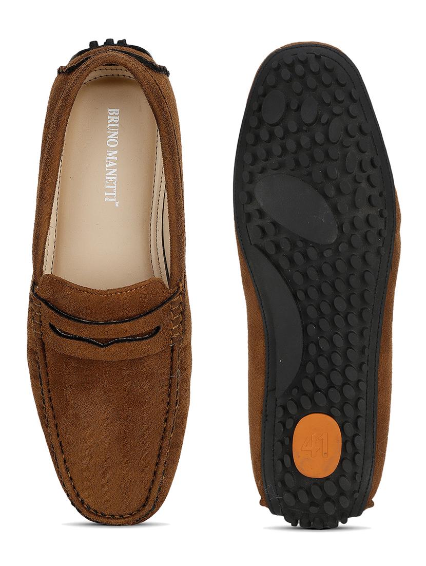 beige suede slip on loafers - 17693887 - Zoom Image - 4