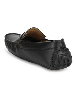 black pu slip on loafers - 17693888 - Standard Image - 3