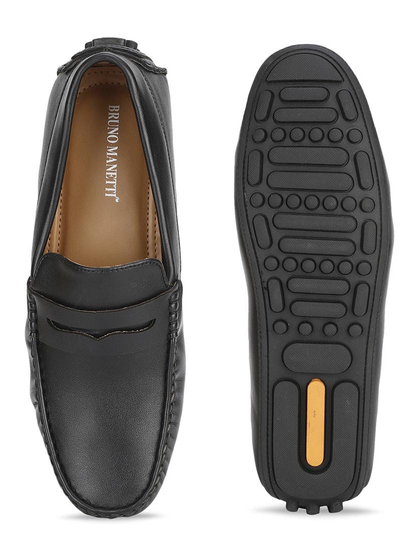 black pu slip on loafers - 17693888 - Zoom Image - 4