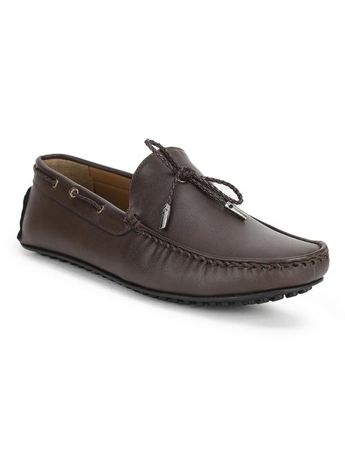 brown pu slip on loafers - 17693890 - Standard Image - 1