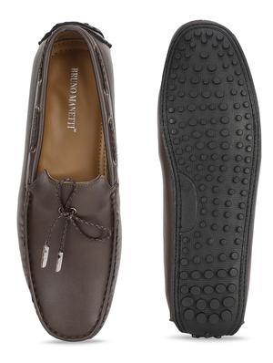 brown pu slip on loafers - 17693890 - Standard Image - 4