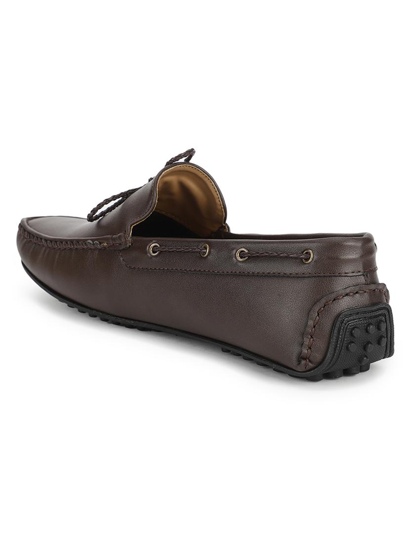 brown pu slip on loafers - 17693890 - Zoom Image - 3