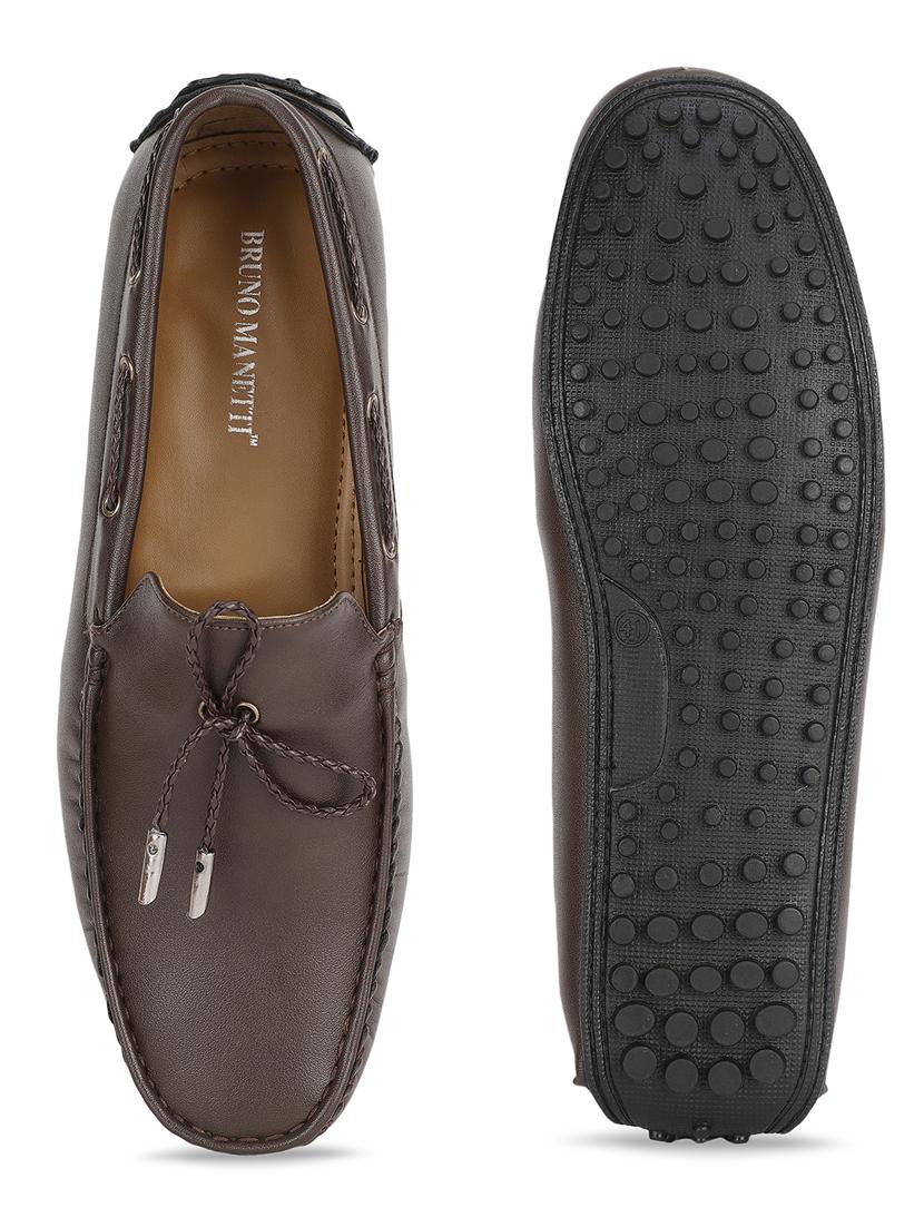 brown pu slip on loafers - 17693890 - Zoom Image - 4