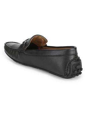 black pu slip on loafers - 17693892 - Standard Image - 3
