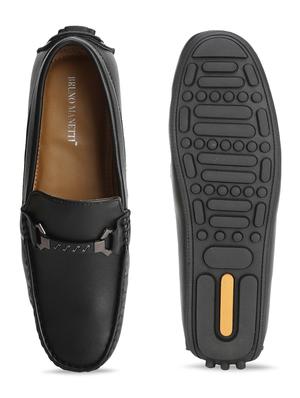 black pu slip on loafers - 17693892 - Standard Image - 4