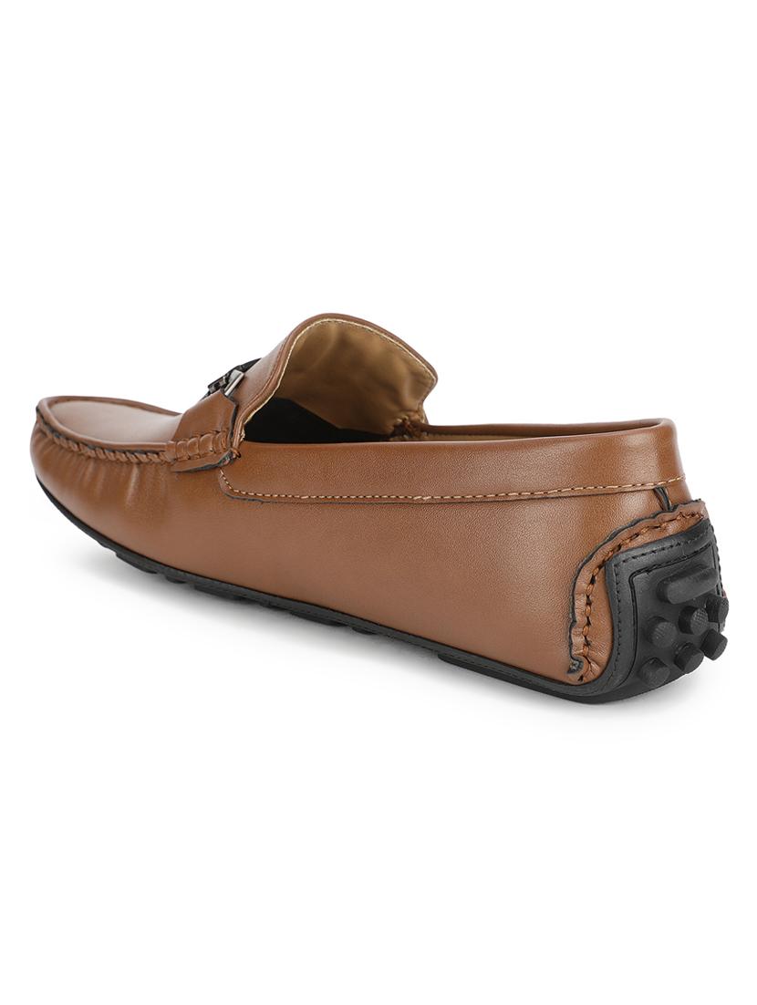 tan pu slip on loafers - 17693893 - Zoom Image - 3