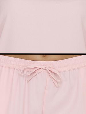 pink solid nightwear pajama set - 17693932 - Standard Image - 4