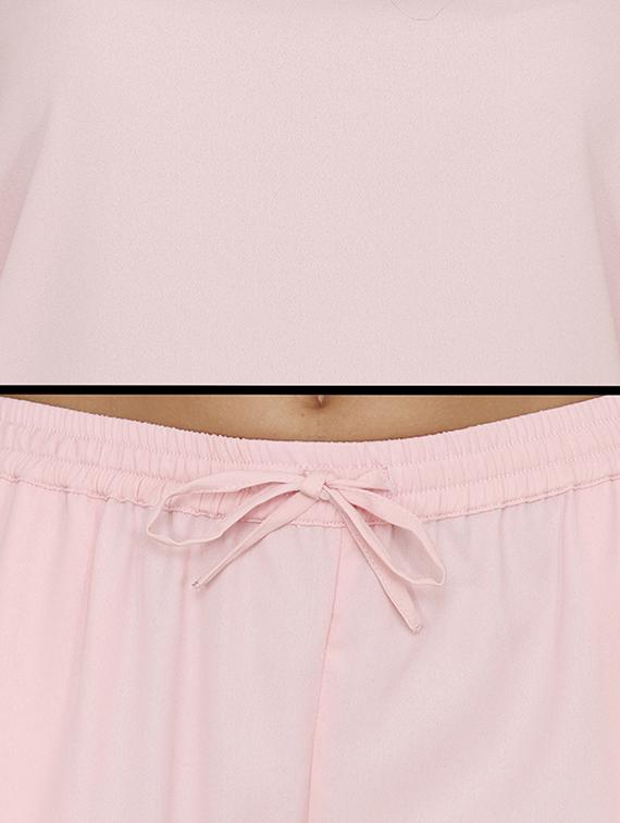 pink solid nightwear pajama set - 17693932 - Zoom Image - 4