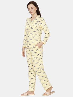 quirky printed nightwear pajama set - 17693942 - Standard Image - 2