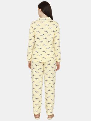 quirky printed nightwear pajama set - 17693942 - Standard Image - 3