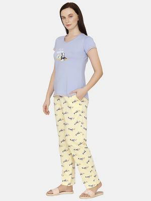 quirky printed nightwear pajama set - 17693944 - Standard Image - 2