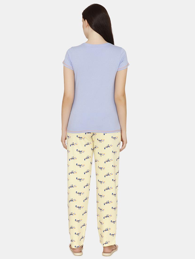 quirky printed nightwear pajama set - 17693944 - Zoom Image - 3