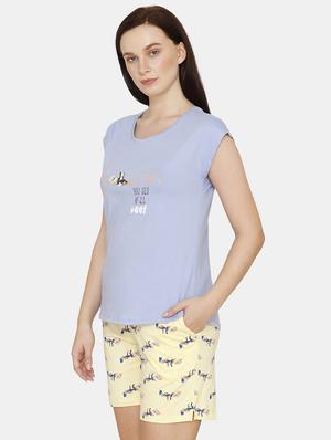 quirky printed nightwear shorts set - 17693946 - Standard Image - 2