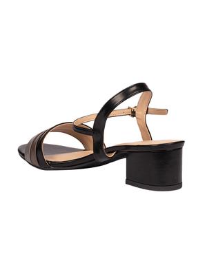 black pu ankle strap sandals - 17694063 - Standard Image - 3