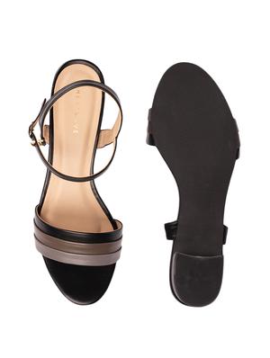 black pu ankle strap sandals - 17694063 - Standard Image - 4