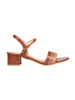 brown pu ankle strap sandals - 17694064 - Standard Image - 2