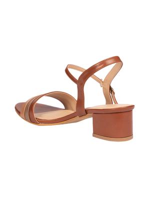 brown pu ankle strap sandals - 17694064 - Standard Image - 3